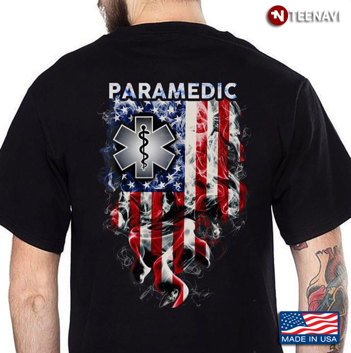 Paramedic American Flag With Star Of Life