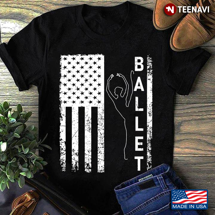 Ballet American Flag Ballerina T-Shirt