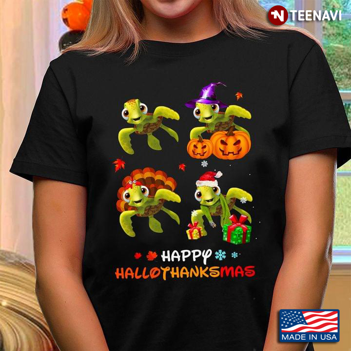 Happy HalloThanksMas Four Turtles
