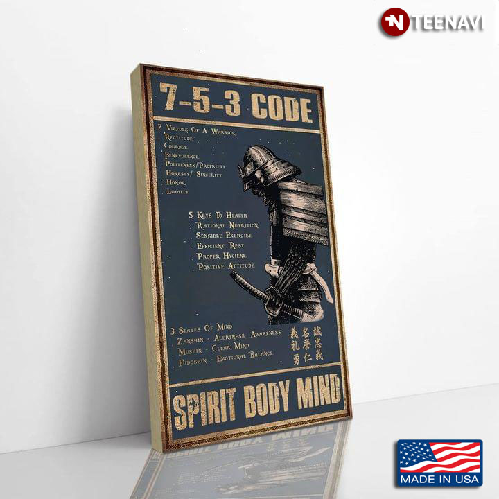 Vintage Samurai 7-5-3 Code Spirit Body Mind