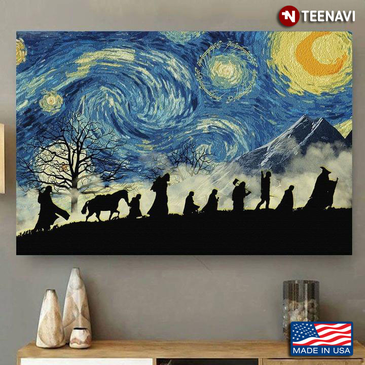 Lord Of The Rings In The Starry Night Vincent Van Gogh