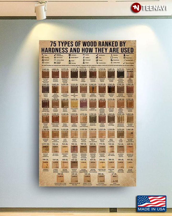 Vintage 75 Types Of Wood Ranked By Hardness And How They Are Used