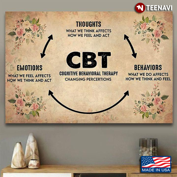Vintage Floral CBT Cognitive Behavioral Therapy
