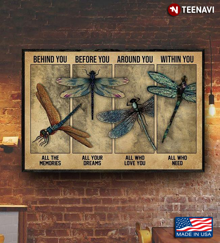 Vintage Dragonflies Behind You All Your Memories Before You All Your Dreams