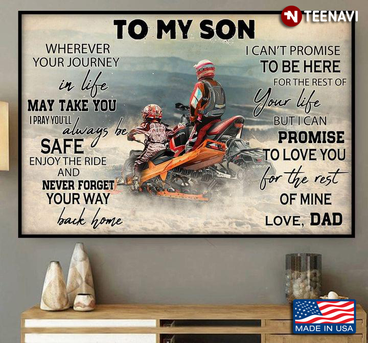 Vintage Dad & Son Jetskiing To My Son Wherever Your Journey In Life May Take You