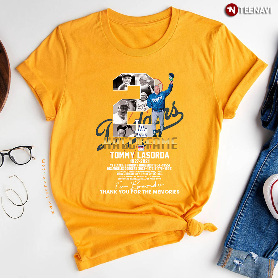 Los Angeles Dodgers Hall Of Fame Tommy Lasorda Thank You For The Memories