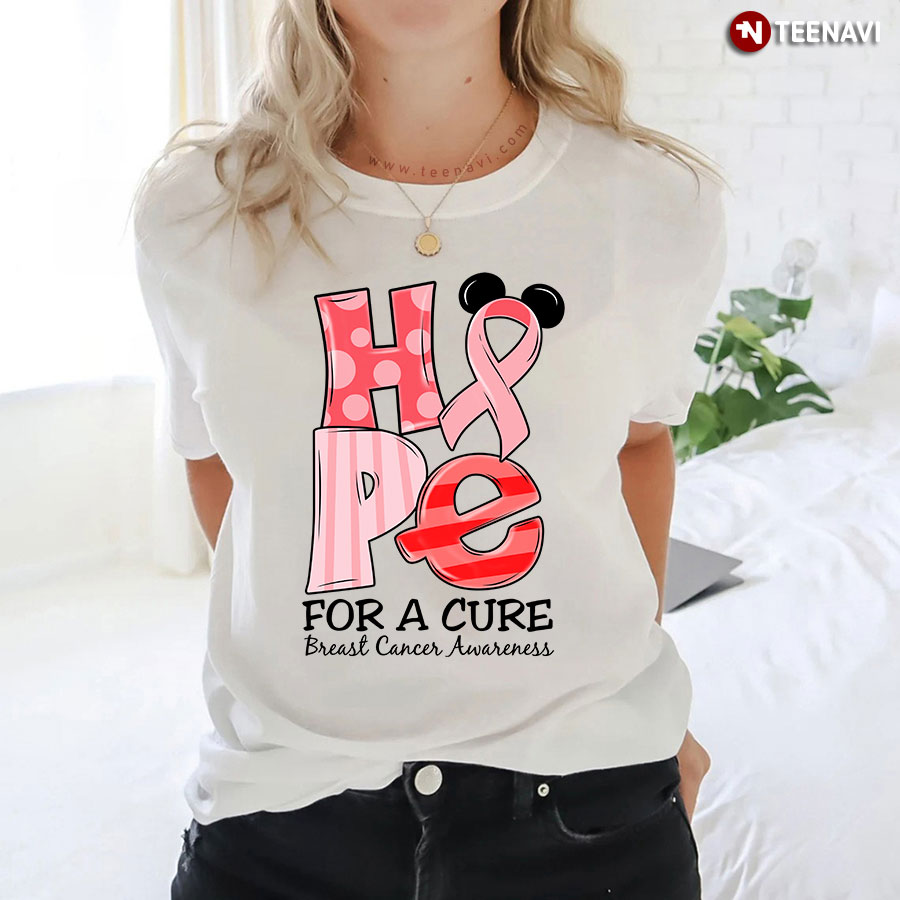 Hope For A Cure Breast Cancer Awareness T-Shirt