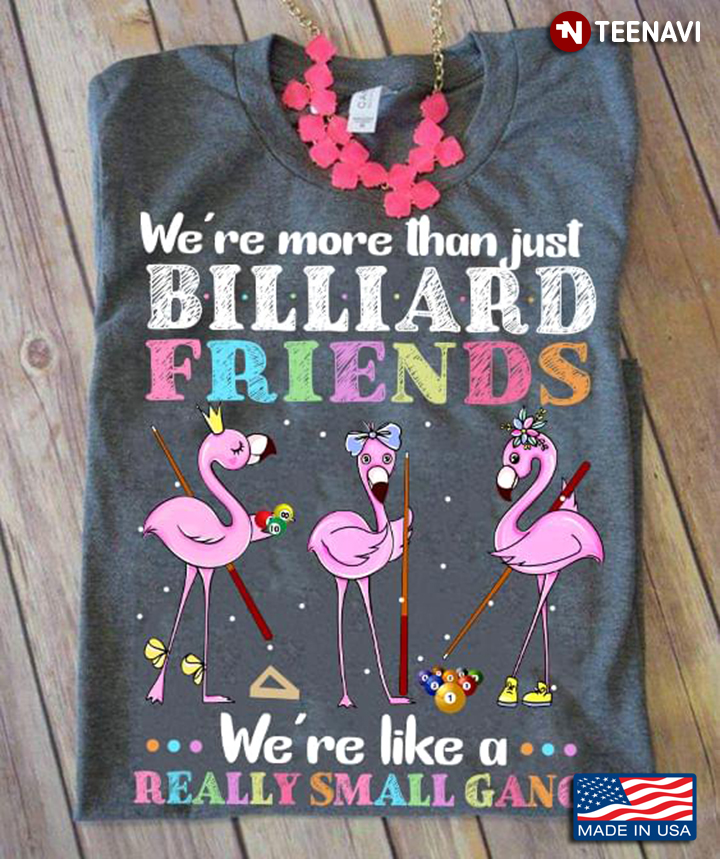 Flamingo We're Are More Than Just Billiard Friends We're Like  A Really Small Gang