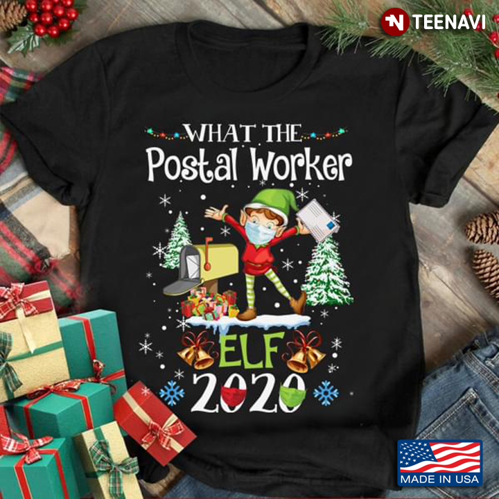 Wearing Mask Mail Box Christmas What The Postal Worker  ELF 2020