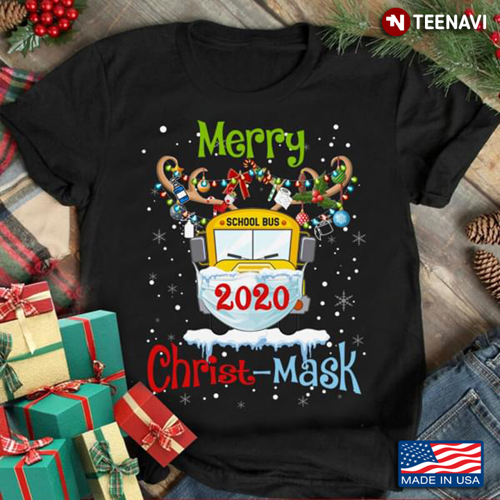 Merry Christ-Mask 2020 School Bus Wearing Mask New Version