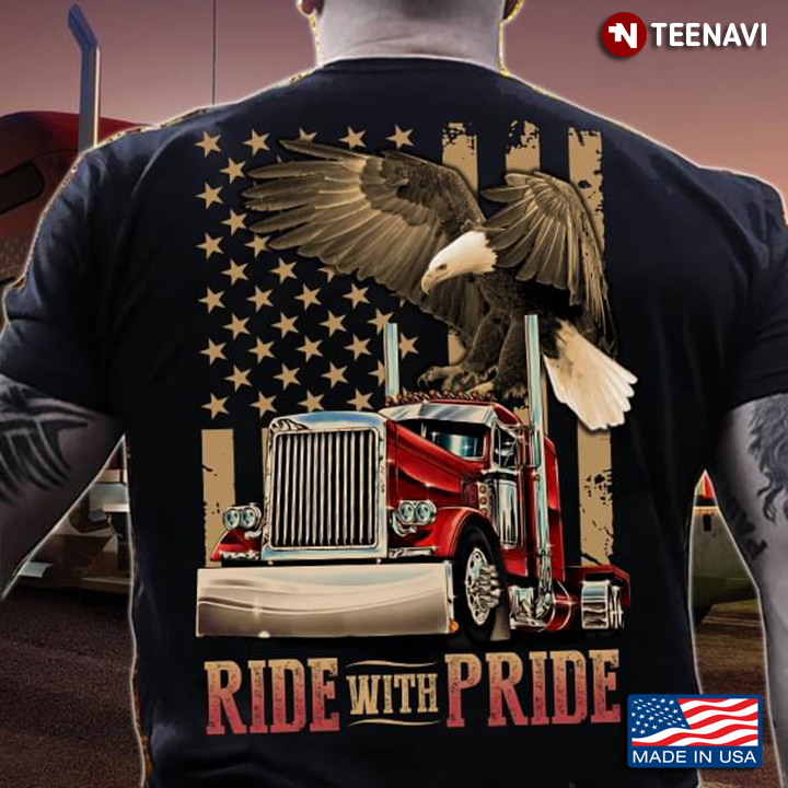 Ride With Pride Eagle Truck American Flag