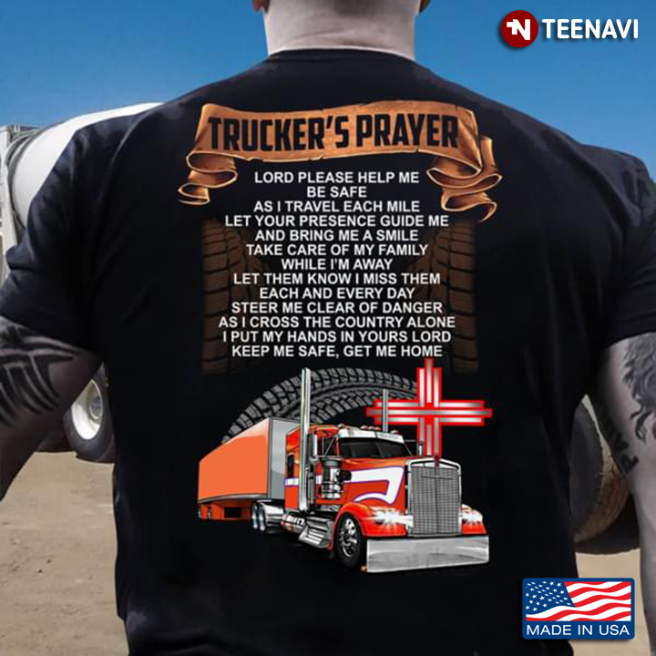 Christian Cross Trucker’s Prayer Keep Me Safe Get Me Home