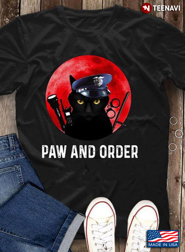 Paw And Order Black Police Cat