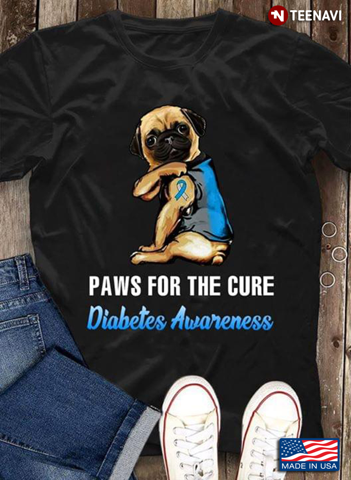 Paws For The Cure Diabetes Awareness Bulldog