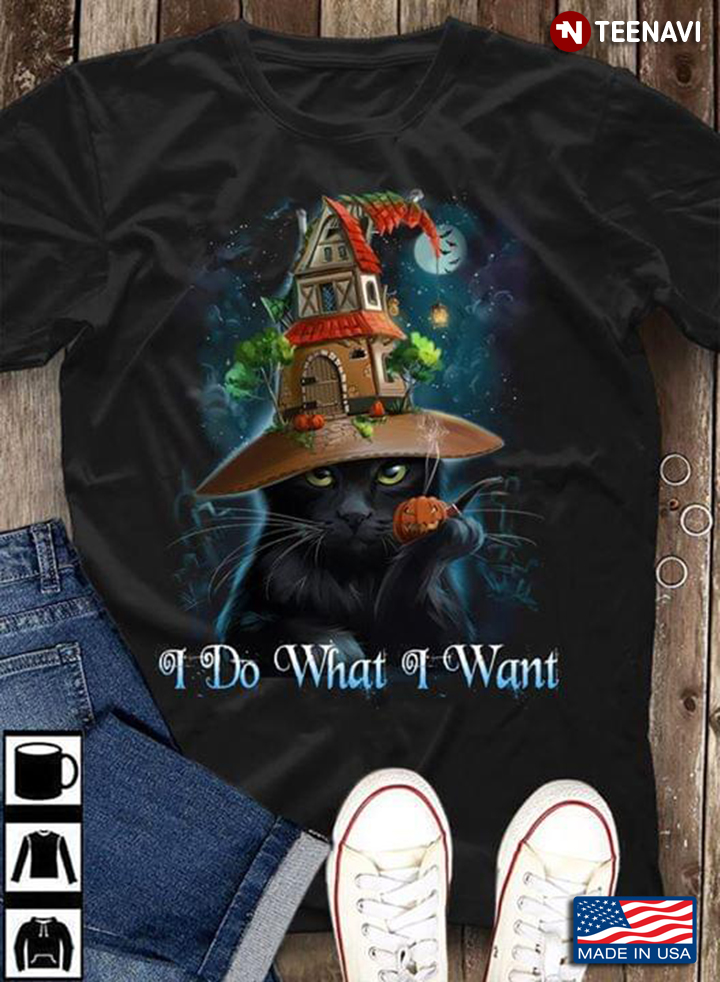 I Do What I Want Black Witch Cat
