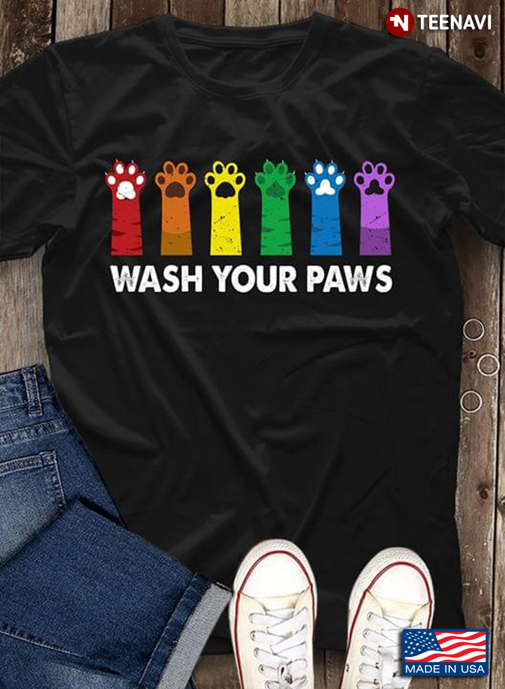 Cat LGBT Wash Your Paws