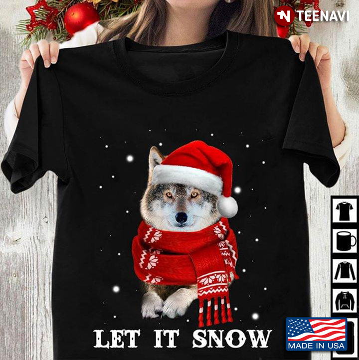 Let It Snow Wolf Christmas