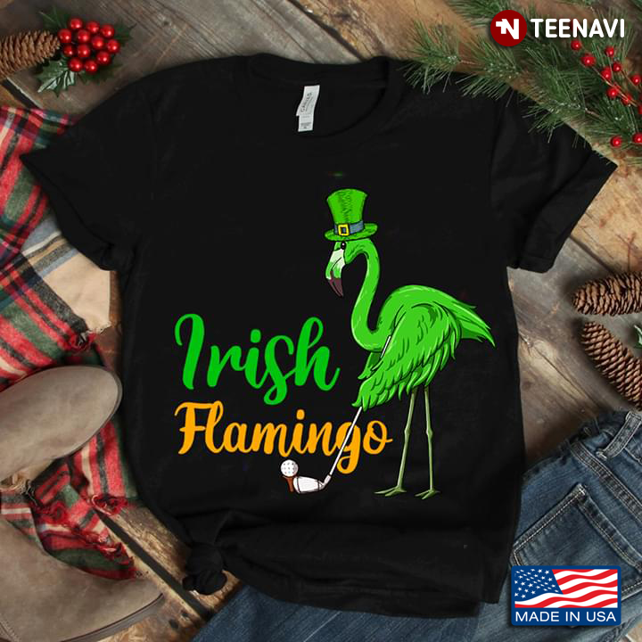 Irish Flamingo Flamingo With Hat Plays Golf