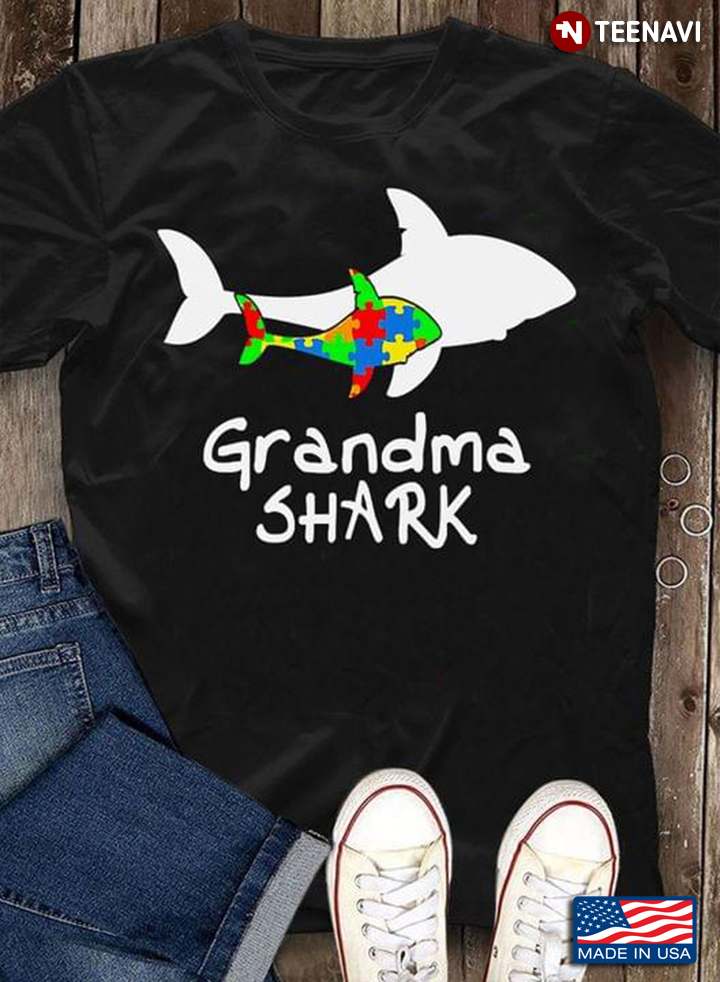 Grandma Shark Autism Awareness