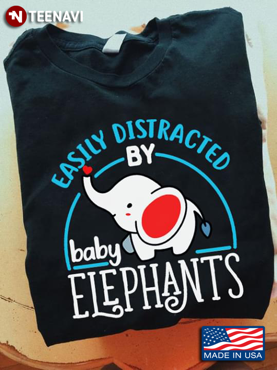 Elephant Easily Distracted By Baby Elephants