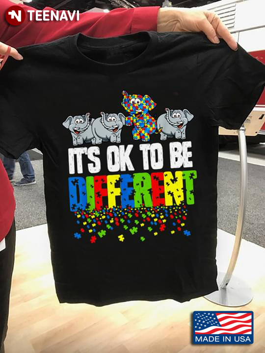 It's OK To Be Different Elephants Autism Awareness