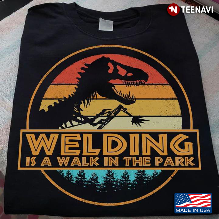 Welding Is A Walk In The Park Dinosaur Skeleton Vintage