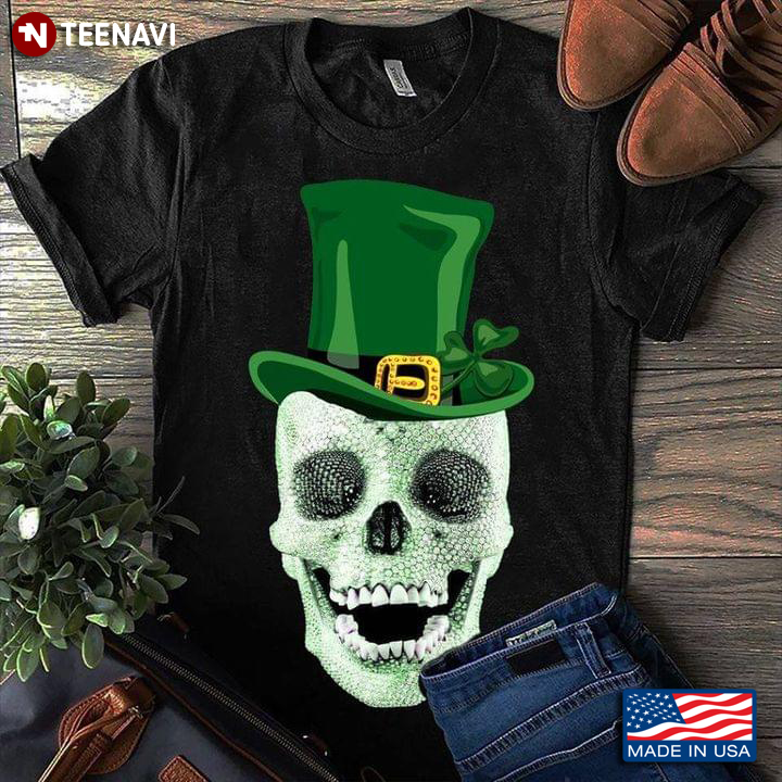 Skull With Green Hat Clover