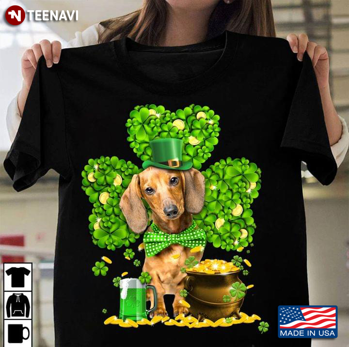 Dog With Clovers St Patricks Day