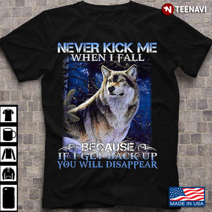 Never Kick Me When I Fall Because If I Get Back Up You Will Disappear Wolf