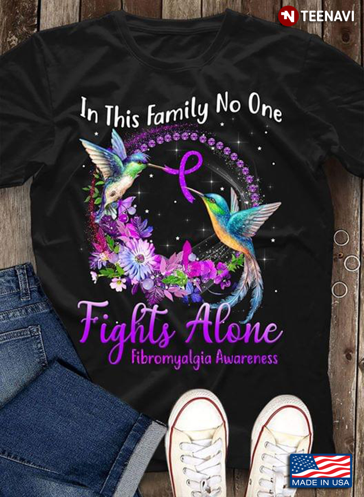 In This Family No One Fights Alone Fibromyalgia Awareness Birds