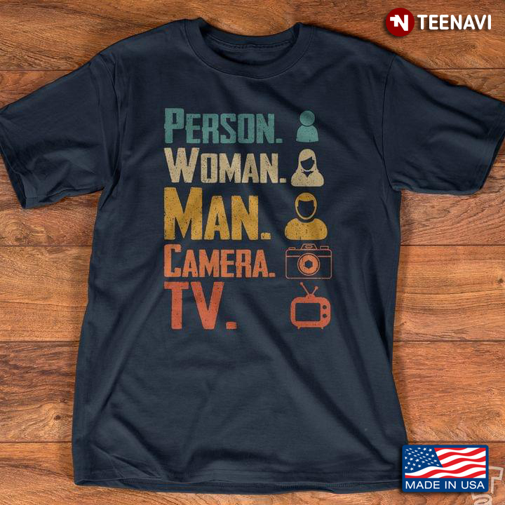 Person Woman Man Camera TV