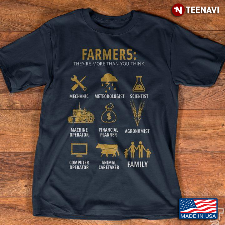 Farmer They're More Than You Think Mechanic Meteorologist Scientist Machine Operator Financial