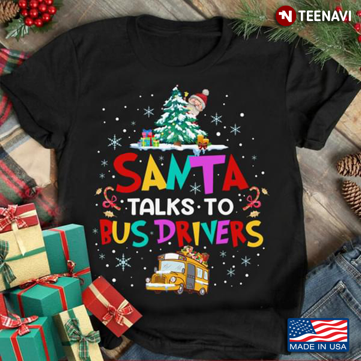 Santa Talks To Bus Drivers Christmas