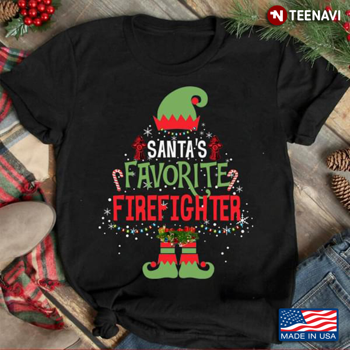 Santa's Favorite Firefighter Christmas Tree Elf