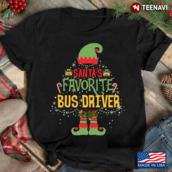 Santa's Favorite Bus Driver Christmas Tree Elf