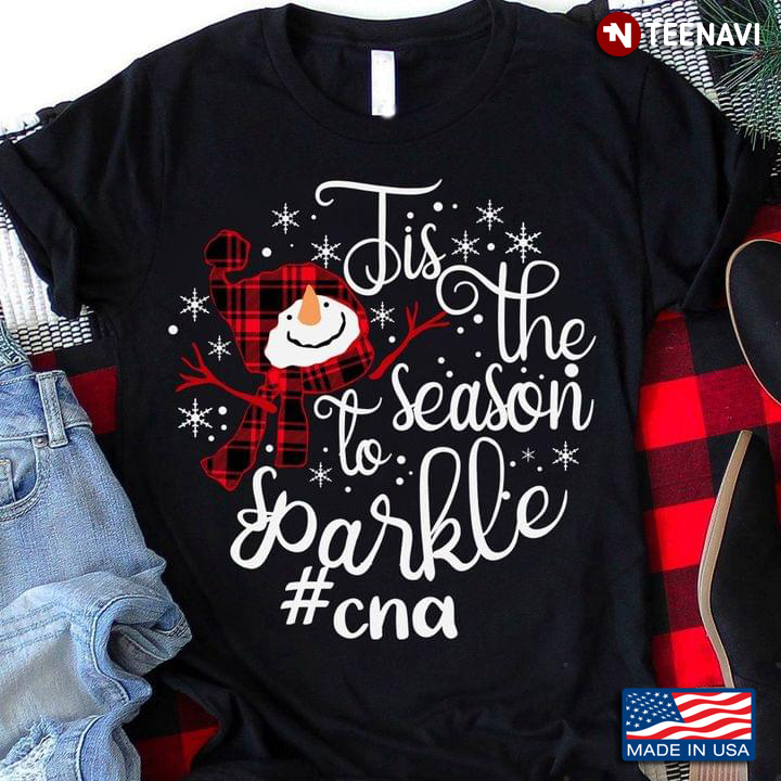 Tis The Season To Sparkle CNA Snowman With Scarf Christmas