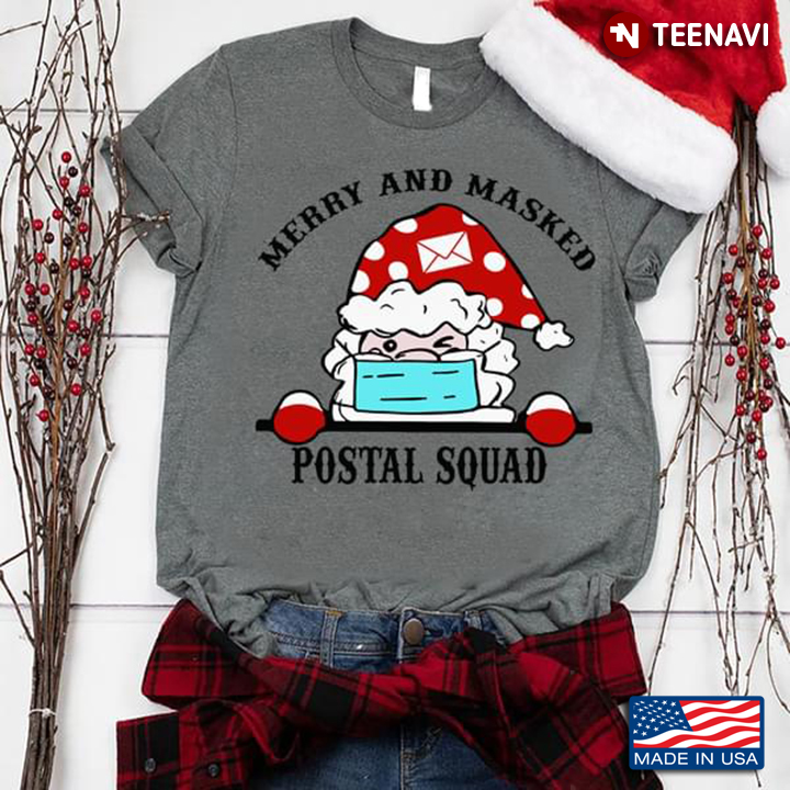 Merry And Masked Postal Squad Santa Claus With Mask Christmas