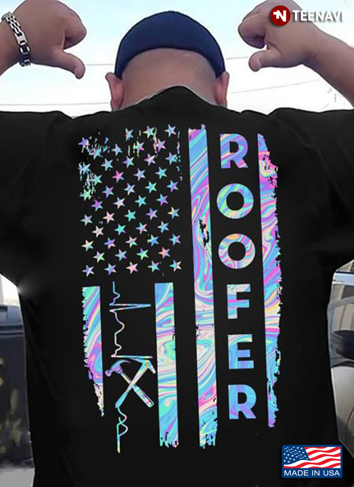 Roofer American Flag