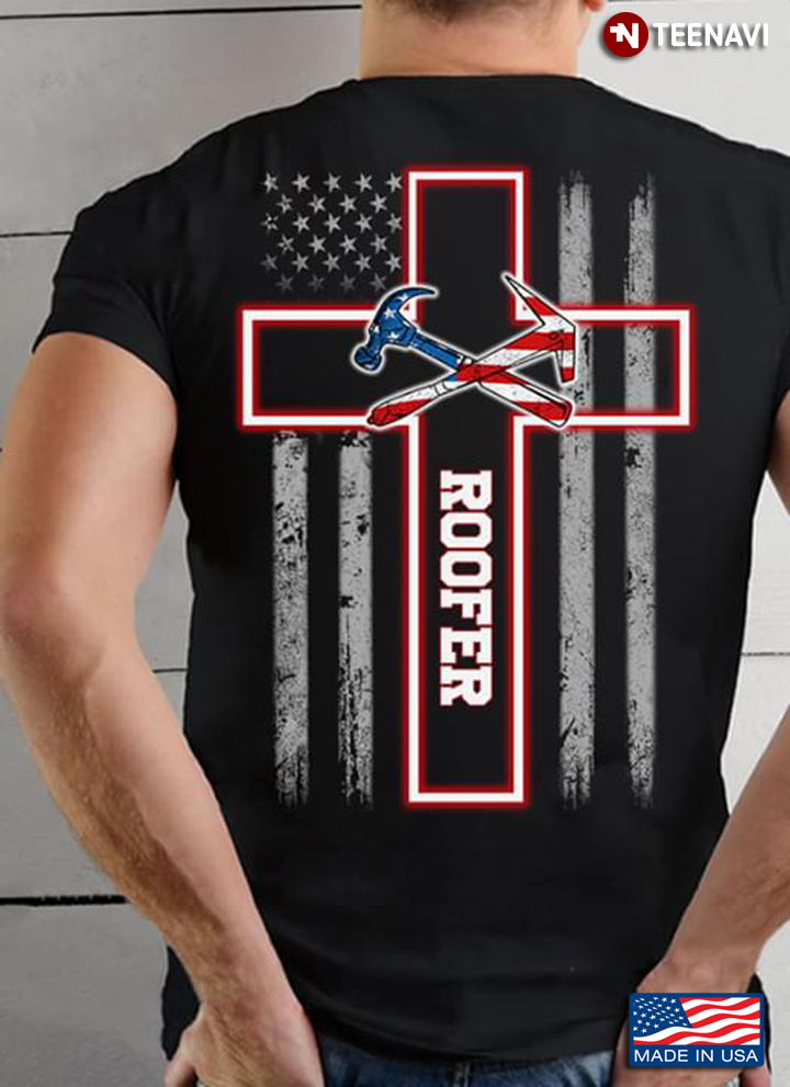 Roofer Jesus American Flag