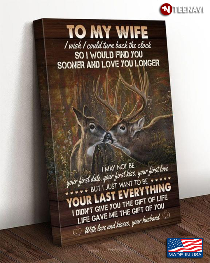 Vintage Deers In The Forest To My Wife I Wish I Could Turn Back The Clock So I Would Find You Sooner