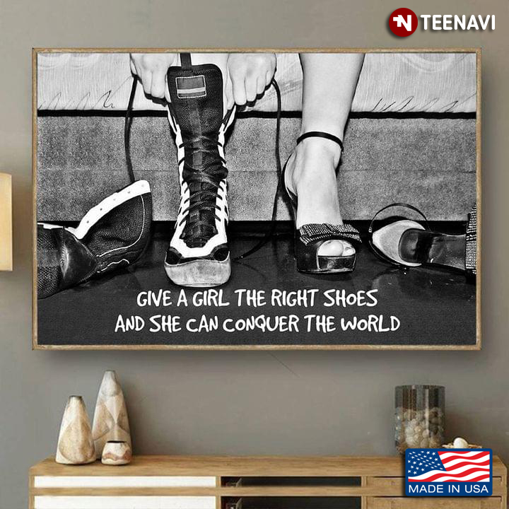 Vintage Female Boxer Give A Girl The Right Shoes And She Can Conquer The World