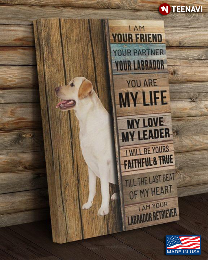 Half-face Portrait Of Labrador Retriever I Am Your Friend Your Partner Your Labrador You Are My Life My Love