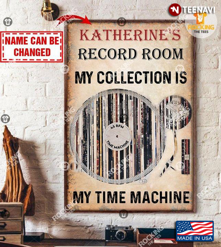 Vintage Customized Name Record Room My Collection Is My Time Machine