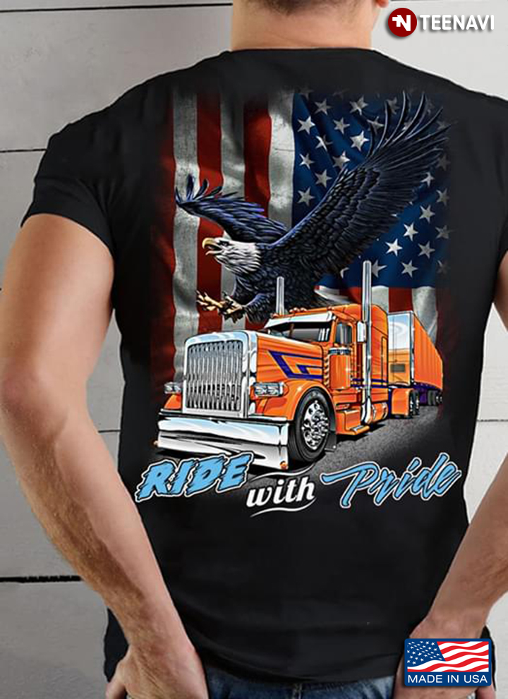 Ride With Pride Eagle American Flag Truck
