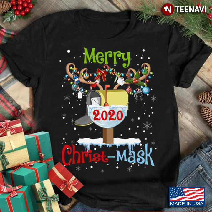 Merry Christ-Mask Mail Box Wearing Mask