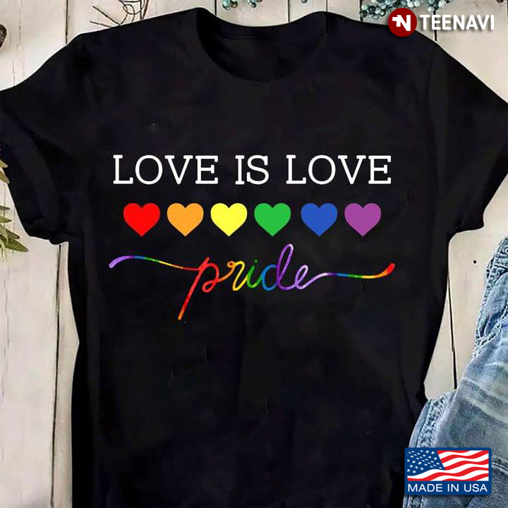 Hearts Love Is Love Pride LGBT