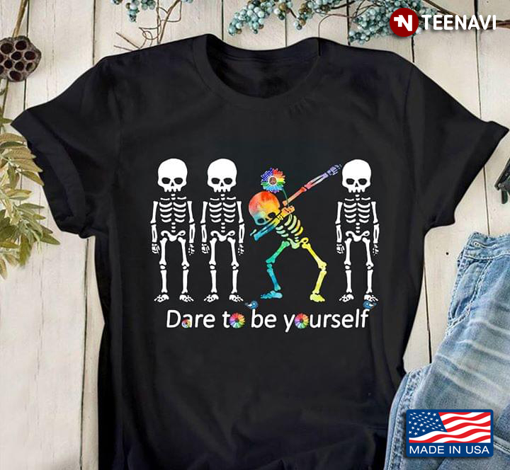 Dare To Be Yourself LGBT Skeletons Sunflower
