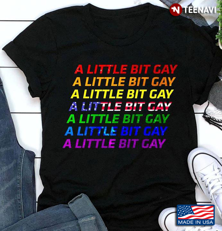 A Little Bit Gay LGBT American Flag