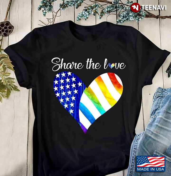 Share The Love LGBT American Flag
