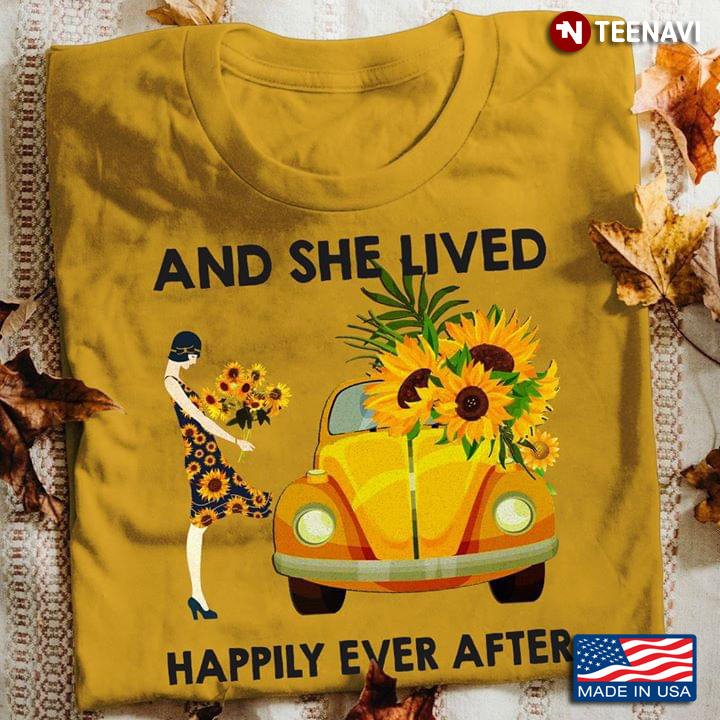 And She Lived Happily Ever After Woman And Sunflowers